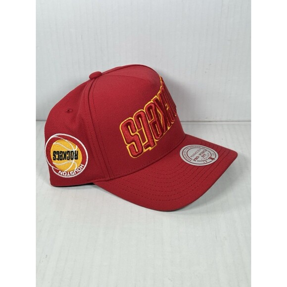 Mitchell & Ness Houston Rockets NBA Upside Down Snapback HWC Hat Cap Red - OSFA - Picture 2 of 5